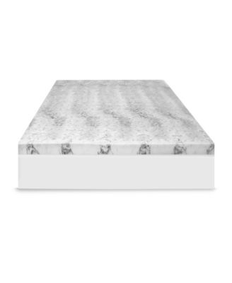 Sensorpedic 4 Charcoal Infused Memory Foam Mattress Topper In White