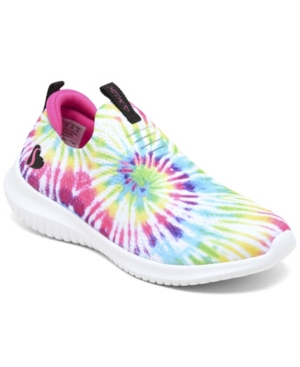 image of Skechers Little Girls Stretch Flex - Goovin Vibes Slip-On Sporty Casual Sneakers from Finish Line