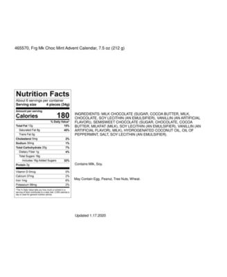 Holiday Milk Mint Chocolate Advent Calendar, 2 Pack