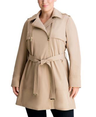 michael kors plus size trench coat