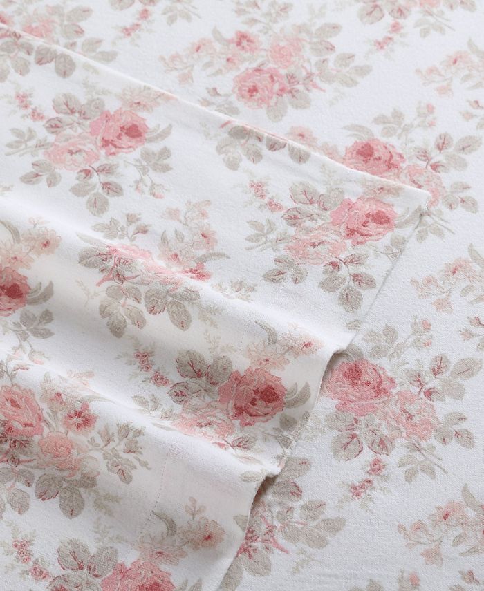 Laura Ashley Lisalee Cotton Flannel Sheet Set, King Macy's