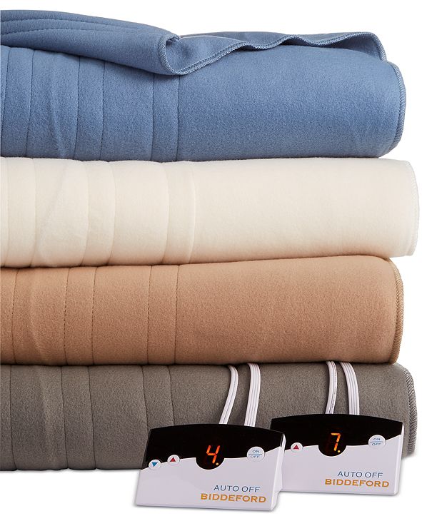 Biddeford Comfort Knit Fleece Electric Blanket Collection & Reviews - Blankets & Throws - Bed ...