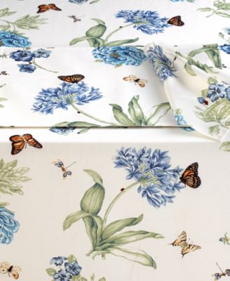 Lenox Table Linens, Butterfly Meadow Blue 60" X 84" Tablecloth - Macy's