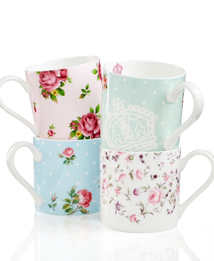 Royal Albert - New Set of 4 Country Roses Mugs
