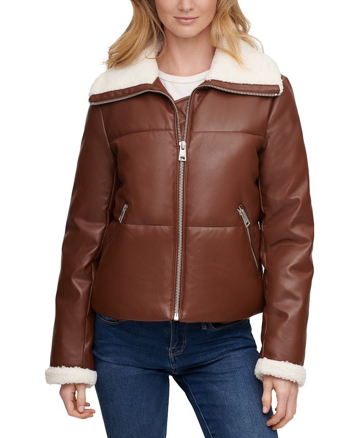 Levi's Women's Sherpa Lined Puffer Jacket - Macy's