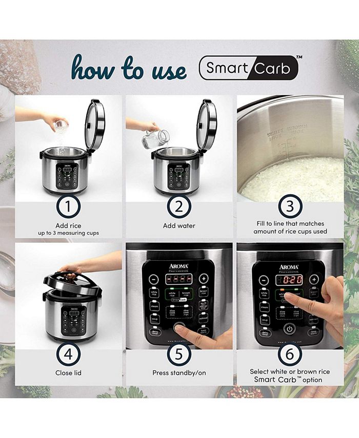 Aroma ARC1020SB 20 Cup Cooked Digital CoolTouch Rice Cooker Food