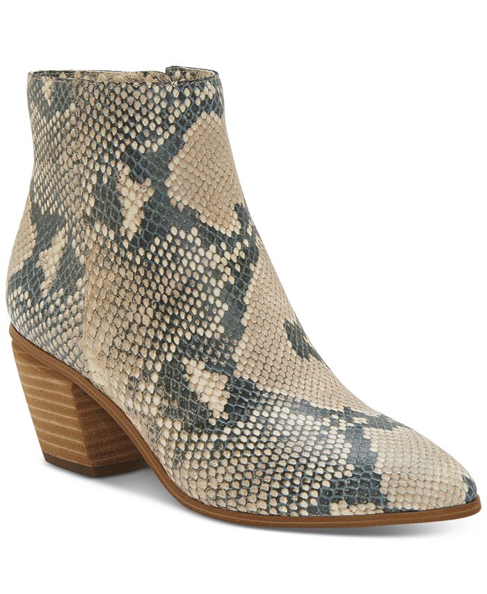 vince camuto women's grasem stacked heel booties
