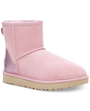 image of Ugg Women-s Classic Mini Ii Metallic-Trim Booties