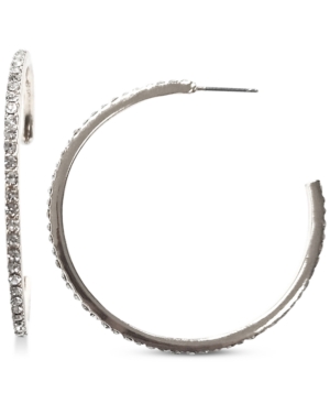 image of Inc Medium Pave Open Hoop Earrings, 1.78