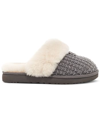 Cozy knit genuine shearling slipper online