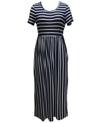 Style & Co Petite Striped Maxi Dress, Created for Macy's - Macy's
