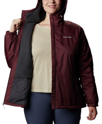 plus size lined rain jacket