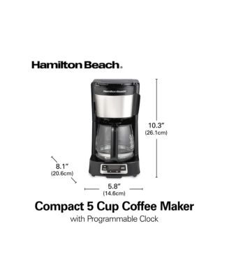5 Cup Compact Coffee Maker with Programmable Clock
