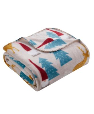 Morgan Home - Wood Gnome Printed Fleece Throw