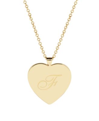 Isabel Initial Heart Gold-Plated Pendant Necklace