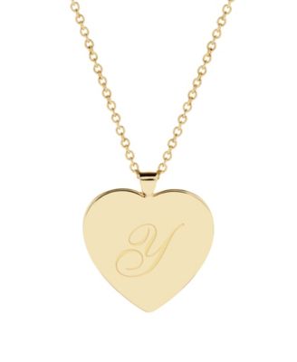 Isabel Initial Heart Gold-Plated Pendant Necklace