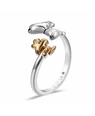 Peanuts Snoopy and Woodstock Bypass Ring