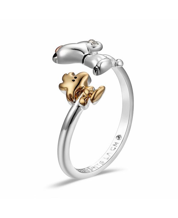 Peanuts Snoopy and Woodstock Bypass Ring & Reviews Rings Jewelry