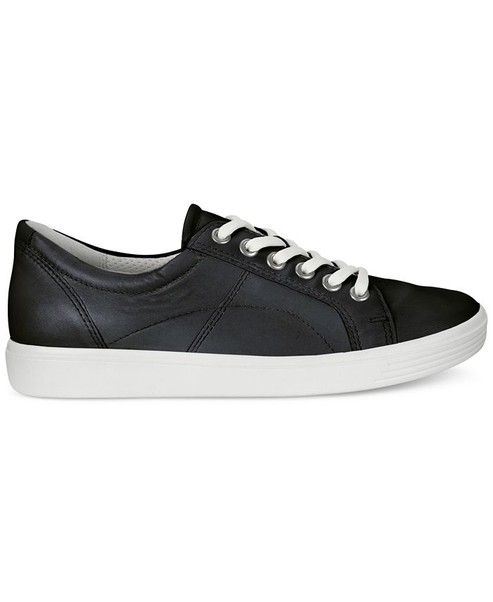 ecco black lace up womens shoes