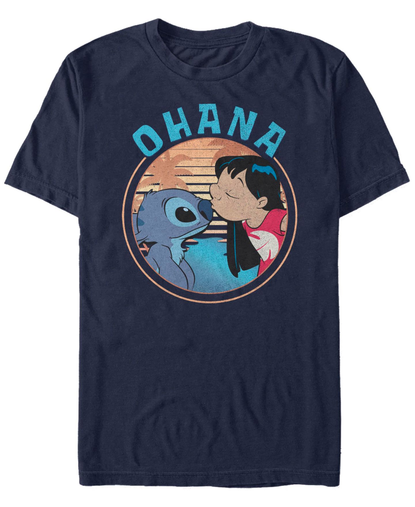 Мужская футболка Fifth Sun Lilo Stitch Ohana Short Sleeve, цвет: Тёмно-синий — фото 1
