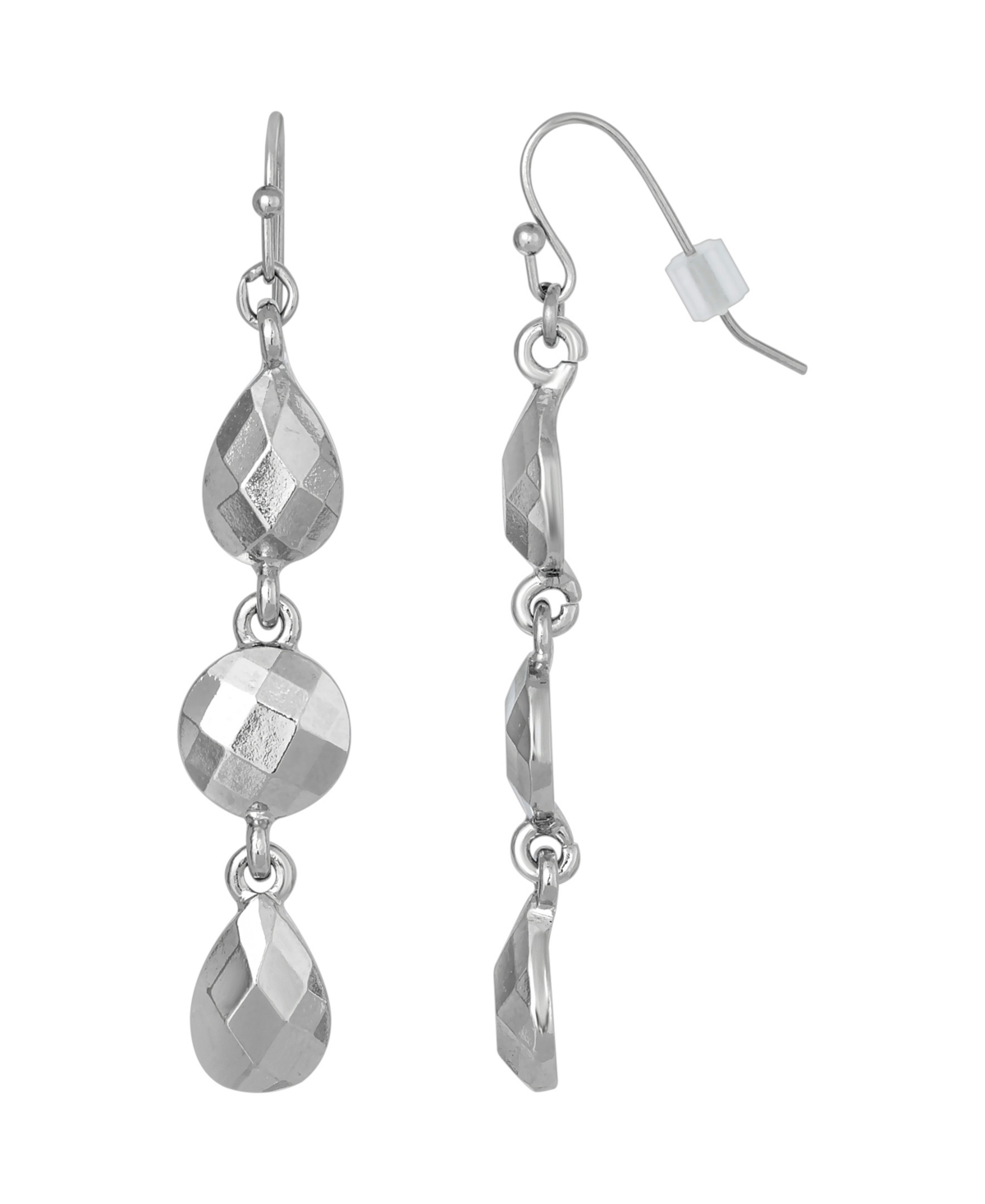 Shop 2028 Silver-tone Linear Drop Earring In Gray