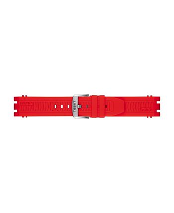 Tissot - Men's Swiss Chronograph T-Sport T-Race Red Silicone Strap Watch 47.6mm