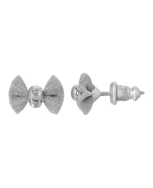 image of 2028 Silver-Tone Small Bow Stud Earring