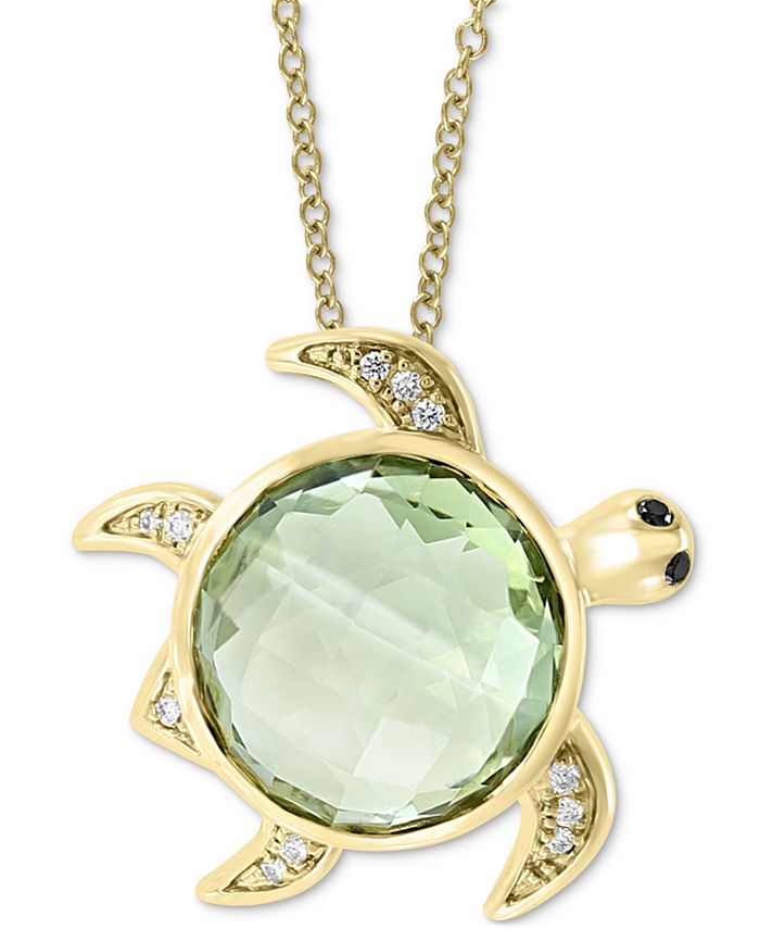 EFFY Collection EFFY Green Quartz 7 ct. t.w. Diamond 1 20 ct