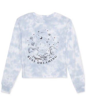 image of Love Tribe Juniors- Tie-Dyed Celestial Long-Sleeve T-Shirt