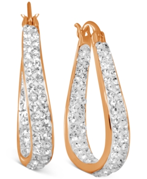 image of Essentials Crystal In & Out Teardrop Drop Earrings in Rose Gold-Plate