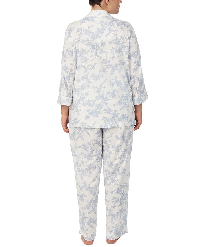 Lauren Ralph Lauren Plus Size Floral-Print Pajama Set - Macy's
