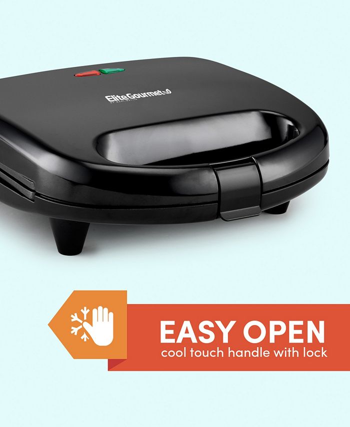 Elite Gourmet 2Slice Electric Nonstick Sandwich Panini Press, Grilled Cheese, Tuna Melt Maker