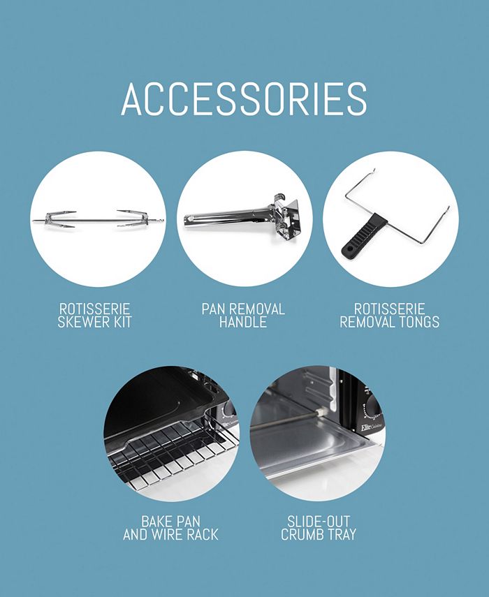 Elite Gourmet Elite Platinum 23L Convection Toaster Oven Rotisserie