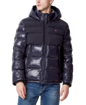 Tommy Hilfiger Men's Two-Tone Matte & Shiny Puffer Jacket