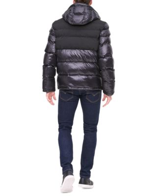 tommy hilfiger shiny puffer jacket mens