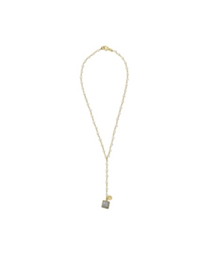image of Roberta Sher Designs Y-Shaped 14K Gold Fill Necklace with Fully Faceted Moonstone Stones