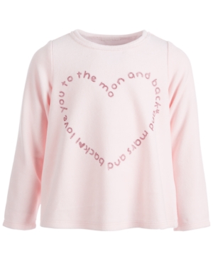image of First Impressions Baby Girls Heart Velour Top, Created for Macy-s