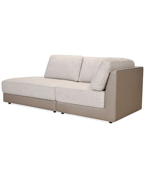 Furniture Mattley 2 Pc Fabric Sofa With Bumper Created For Macy S Reviews Furniture Macy S