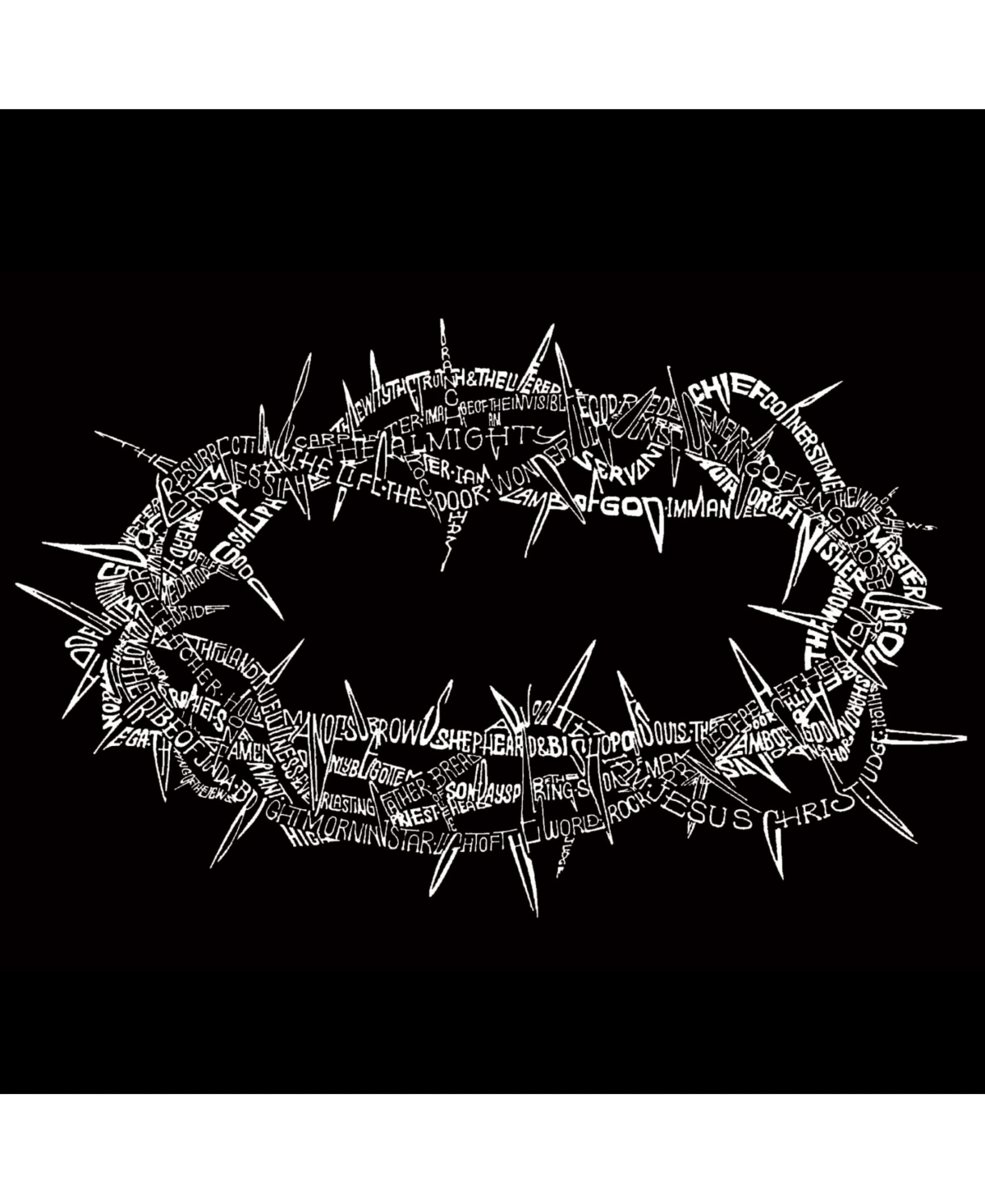 La Pop Art Crown of Thorns Men's Raglan Word Art T-shirt