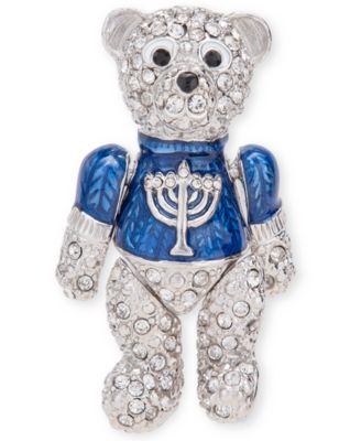 Charter Club - Silver-Tone Pav&eacute; Hanukkah Bear Pin
