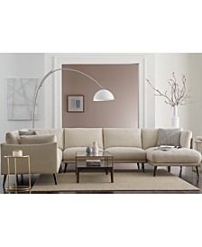 CLOSEOUT! Marleese Fabric & Leather Sectional Collection, Created for Macy's