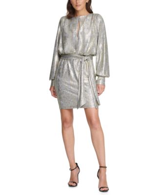 vince camuto metallic dress