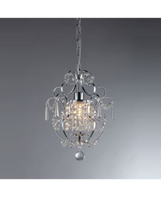 Silver 11" 1-Light Indoor Chandelier with Light Kit