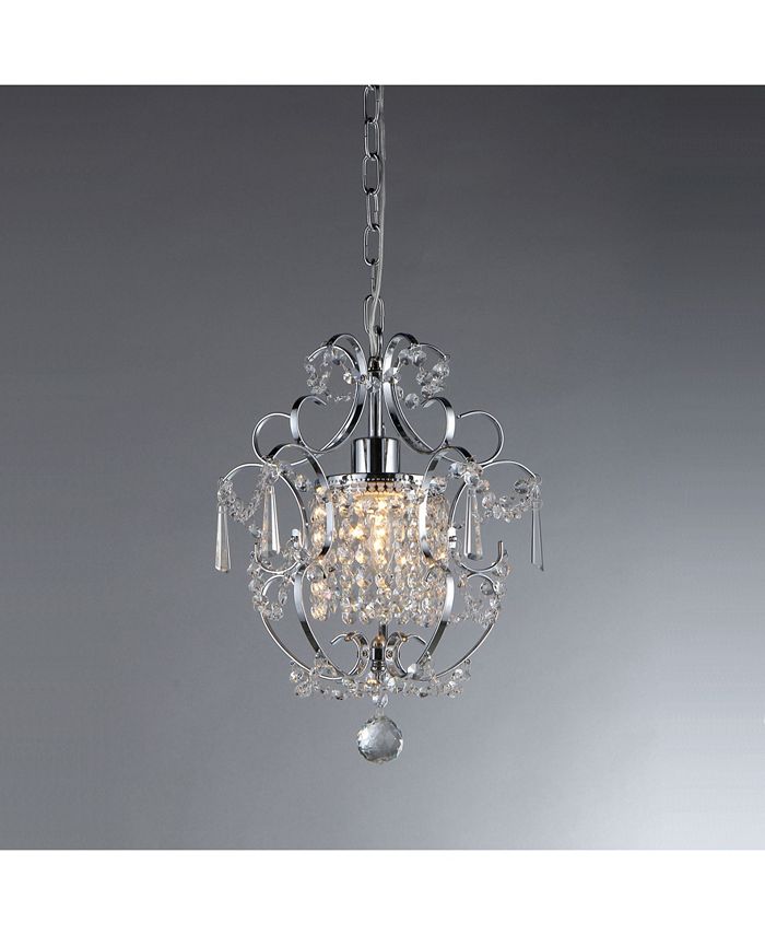 Home Accessories Silver 11" 1Light Indoor Chandelier with Light Kit