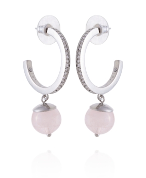 image of T Tahari Women-s Lovely Baubles Hoop Drop Earring