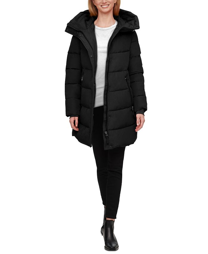 Calvin Klein Women's Hooded Puffer Coat & Reviews - Coats & Jackets ...