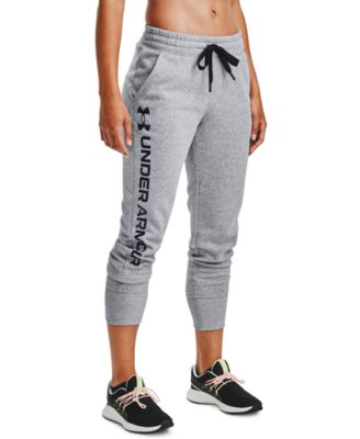 under armour women's rival fleece metallic jogger pants