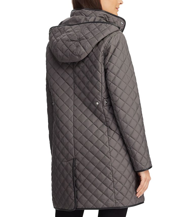 Lauren Ralph Lauren Women's Faux SuedeTrim Quilted Coat, Created for