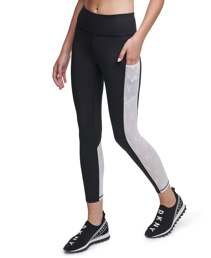 DKNY Womens Tummy Control Workout Yoga Leggings : : Clothing,  Shoes & Accessories