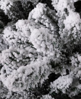 Pre-Lit Snow Flocked Fir Christmas Tree with 400 Warm Lights